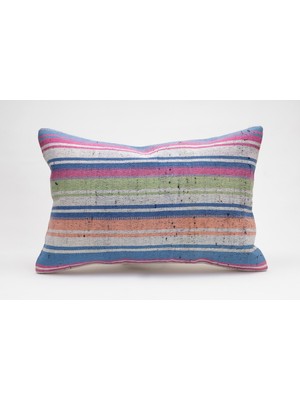 Kilim Wholesale El Yapımı Kilimden Yapılmış Vintage Kırlent Kılıfı, Yün, 40X60 cm