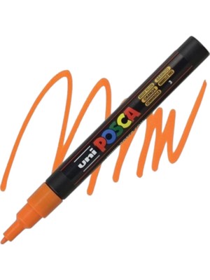 Uni-Ball Uniball Posca 0.9-1.3 Su Bazlı Poster Markörü Turuncu