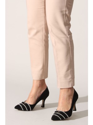 İdil Idil   Siyah Suet Taşlı Kadın Günlük