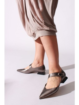 İdil Idil   Platin Kırışık Rugan Günlük Kadın