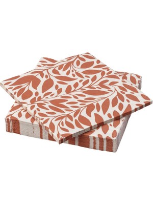 Ikea Höstagılle Desenli Peçete Turuncu 33X33 cm 30 Adet