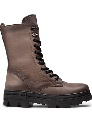 Deery Kadın Vizon Rengi Hakiki Deri Postal Bot - SE491ZVZNE01