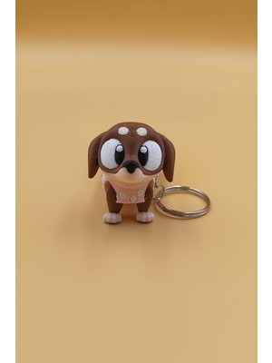 Rodopiva Sosis Köpek (Dachshund) Hareketli Anahtarlık Çanta Süsü Charm