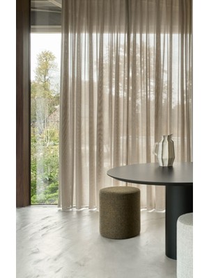 Ran Perde Kalın Dokulu Tül Perde - Sütlü Kahve - 1x2,5 Pile - ST1616