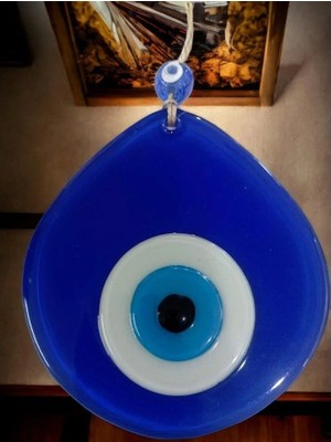 Litae Trend Mavi Nazar Boncuklu Mavi Renk Nazar Boncuklu Damla Desen El Yapımı Duvar Süsü