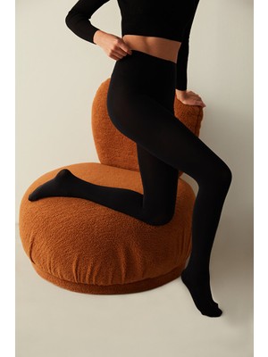 12'li Eko Paket Siyah Mikro 200 Opak, Mat, Külotlu Çorap - Black Micro 200 Pantyhose-Pentilicious