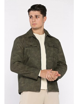 Erkek Slim Fit Suni Deri Ceket P-00018818