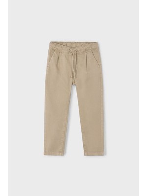 Mayoral Erkek Çocuk Jogger Fit Beli Lastikli Chino Pantolon - Bej