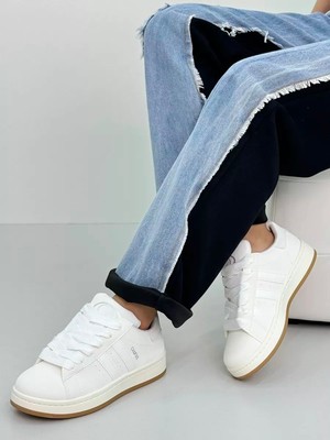 Campus White Kaydırmaz Taban Sneaker Spor Ayakkabı DAR KALIPTIR BİR BEDEN BÜYÜK ALINIZ