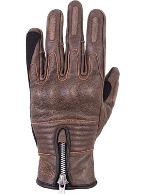 Thebikerjeans Retro Brown Korumalı Motosiklet Deri Eldiveni
