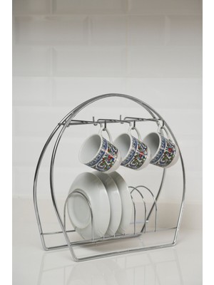 Erd & Ema Home Krom Kaplama Fincan Askılığı Türk Kahvesi Fincan Standı