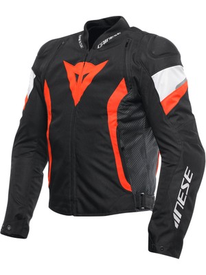 Dainese Avro 5 Tex Korumalı Motosiklet Montu Blk Red Fluo White