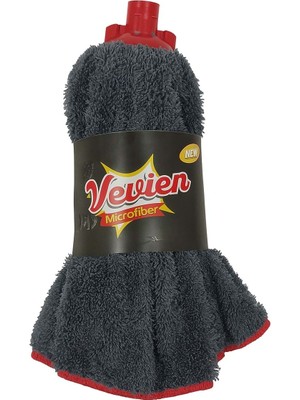 Mega Boy Gri Renk Mikrofiber Paspas Mop Yedek Ucu