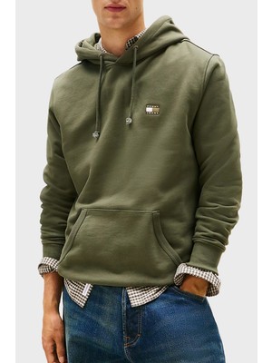 Tommy Jeans Logolu Pamuklu Regular Fit Kapüşonlu Sweat Erkek Sweat DM0DM20258 0h7