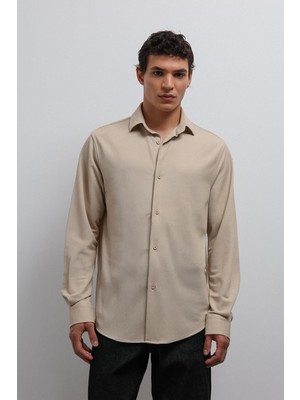 Antioch Bej Relax Fit Erkek Gömlek