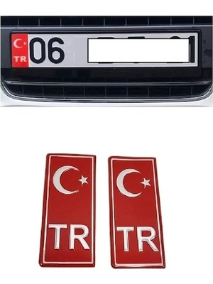 Tiger Marketing Opel Senator Uyumlu Tr Plaka Folyo Sticker 2'li - Türkiye Plaka Pleksi Kabartma Sticker (2 Adet)