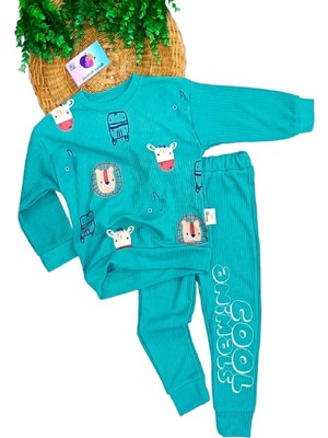 Dinamik çocuk Cool Animals Hayvan Desenli Oversize 2li Alt Üst Çocuk Takım