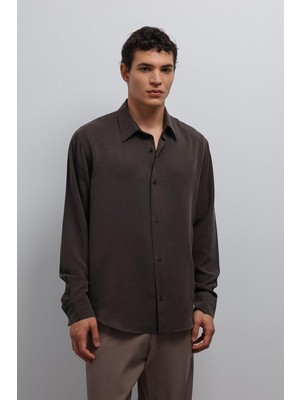 Antioch Kahve Teknik Regular Fit Erkek Gömlek