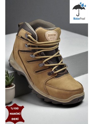 Scooter 5558 Ortopedik Taban Su Geçirmez Hakiki Deri Outdoor Erkek Bot Ayakkabı