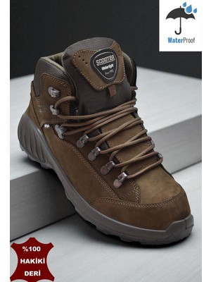 Ispartalılar 4107 Ortopedik Taban SU GEÇİRMEZ Hakiki Deri Outdoor Erkek Bot Ayakkabı Kışlık Bot