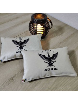 Edalı Adige Kartal Logolu Araç Boyun Yastığı Baby Face Kumaş
