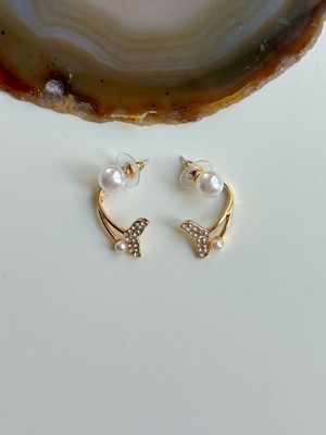 Youes Jewelry 316L Çelik Modern Incili Kadın Küpe