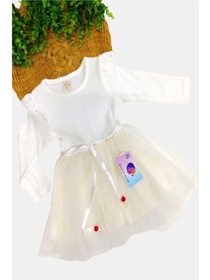 Dinamik çocuk Kız Çocuk Tül Pamuklu Uzun Kol Özel Gün Doğum Günü Günlük Prenses Elbise