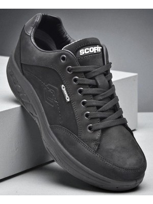 Ispartalılar Scooter 0781 Ortopedik Taban SU GEÇİRMEZ Hakiki Deri Siyah Erkek Ayakkabı Bot