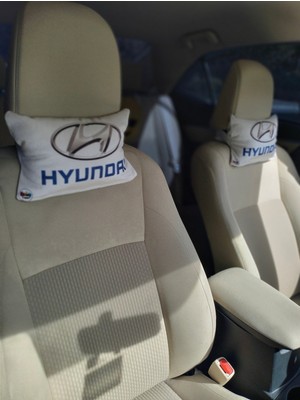 Edalı Hyundai Logo Baskılı Araç Boyun Yastığı, Baby Face Kumaş