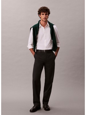 Calvin Klein Normal Gömlek Yaka Beyaz Erkek Gömlek LV04LB149GYAA_LS Tech Stretch Slım