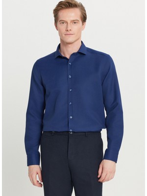Altınyıldız Classics Tailored Fit Italyan Yaka Lacivert Erkek Gömlek ACE020261600_LAC