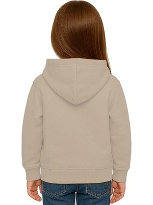 Sedirli Unisex Baskılı Çocuk Swaetshirt Kapüşonlu 3 Iplik Şardonlu Labubu