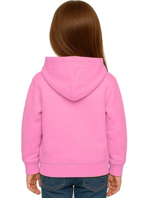 Sedirli Unisex Baskılı Çocuk Swaetshirt Kapüşonlu 3 Iplik Şardonlu Labubu