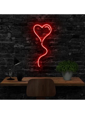 Honey Concept Balon Kalp Neon LED