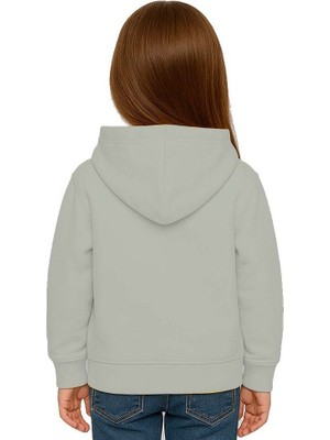 Sedirli Unisex Baskılı Çocuk Swaetshirt Kapüşonlu 3 Iplik Şardonlu Labubu