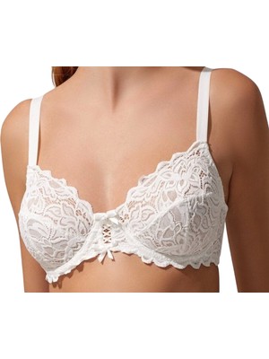 Çamaşır Kenti Nurteks 1050 Kadın Balenli Dantelli Toparlayıcı Sütyen