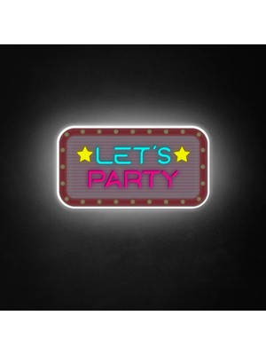 Honey Concept Let's Party Neon LED Yazı