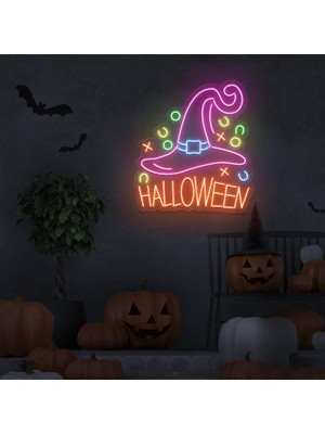 Honey Concept Cadı Şapkası Halloween Neon LED Yazı