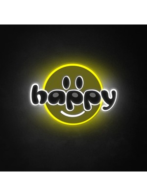 Honey Concept Mutlu Emoji Neon LED