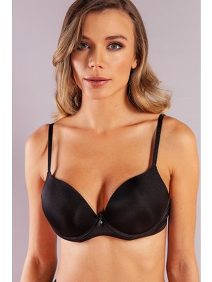 Çamaşır Kenti Garabina Foam Cup  Push Up Bra, Siyah Konforlu ve Şık Sütyen
