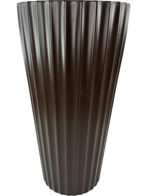 Nettenevime Kahverengi Lilyum Model Vazo Dekoratif Plastik Saksı 57CM 9 Litre Iç Hacim Estetik ve Modern Tasarım