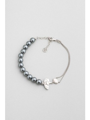 So CHIC Lucia 18 Ayar Beyaz Altın Kaplama 19 cm Gümüş Inci Bileklik