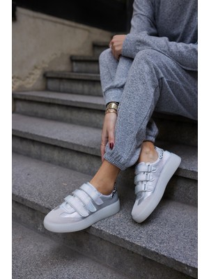 Angelina Jones Celso Kadin Gumus Cırtlı Sneakers