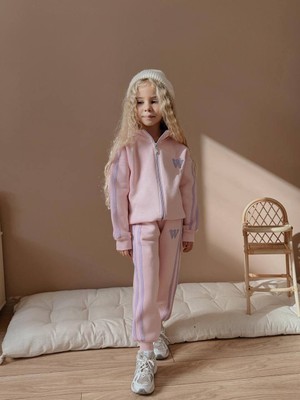 Jolly Kids Kız Çocuk W Şeritli Fermuarlı Sweatshirtli Kışlık Takım