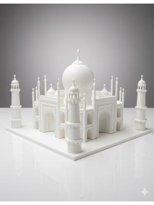 Hivhestin Mimari Harikası: 3D Baskı Taj Mahal Maketi - Dekoratif Heykel - 20 cm