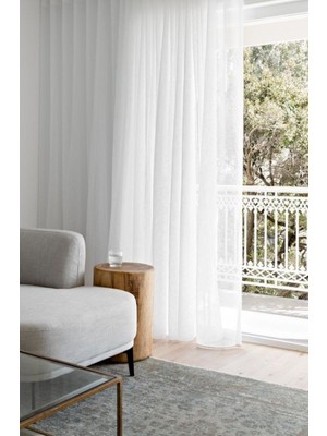 Ran Perde Düz Tül Perde - Ekru Beyaz - 1x2,5 Pile - PRG16