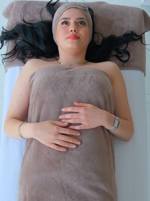 Güzellik Merkezlerine Özel Supersoft Kadife Havlu Seti Banyo 70X140 cm Baş 50X90 cm Bandana 8X70 cm