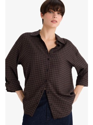 DeFacto Regular Fit Kareli Flanel Uzun Kollu Gömlek G4316AX25WN