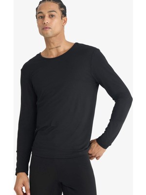 DeFacto Slim Fit Dar Kesim Bisiklet Yaka Uzun Kollu Üst G2561AX25WN