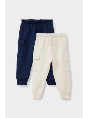 DeFacto Erkek Bebek Beli Lastikli Kargo Cepli 2'li Eşofman Altı G4310A525WN
